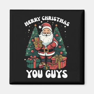 Prettig kerstfeest jongens Kerstman Magneet