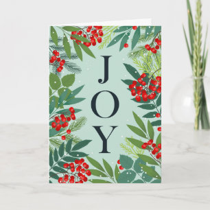 Prettig kerstfeest JOY Zakelijke groet Feestdagen Kaart
