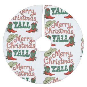 Prettig kerstfeest jullie western country cowboy K Kerstboom Rok
