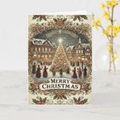 Prettig Kerstfeest, Kaart (Gele Bloem)
