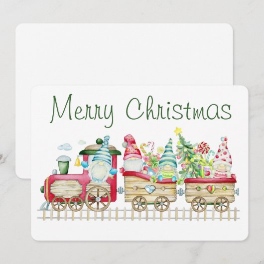 Prettig kerstfeest kaart (Voorkant / Achterkant)