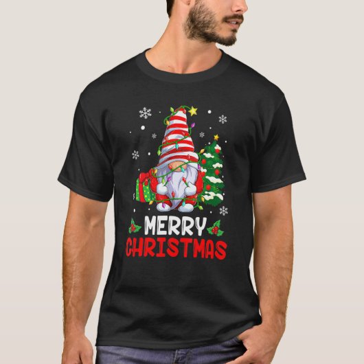 Prettig kerstfeest Kabouter  Bijpassende kerst fam T-shirt (Voorkant)