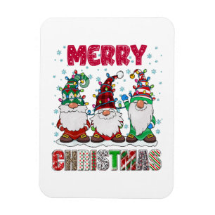 Prettig kerstfeest Kabouter familie Grappige kerst Magneet
