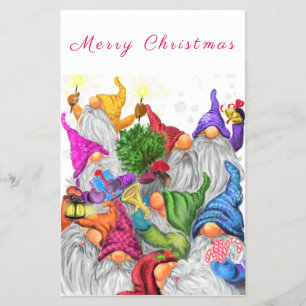 Prettig kerstfeest Kabouterfeest Cartoon tekening  Flyer