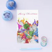 Prettig kerstfeest Kabouterfeest Cartoon tekening  Flyer (Enkel)