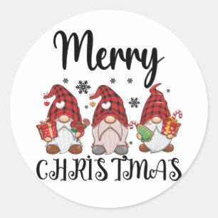 Prettig kerstfeest Kaboutermannetjes Kerst Kaboute Ronde Sticker