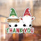 Prettig kerstfeest Kabouters Dank je wel Raamsticker (Vel 2)