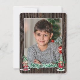 Prettig kerstfeest kabouters plaid (voeg uw foto t feestdagenkaart