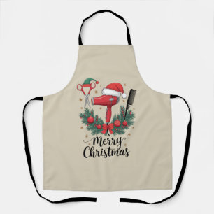 Prettig kerstfeest kapper Kapsalon Kerst Haar Schort