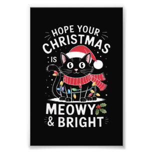 Prettig Kerstfeest, katten Kerstmis Foto Afdruk