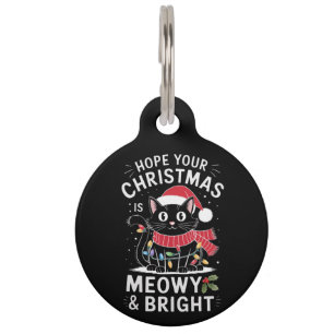 Prettig Kerstfeest, katten Kerstmis Huisdierpenning