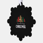 Prettig kerstfeest Kerst Svg Luipaard Boom Ornament Kaart (Links)