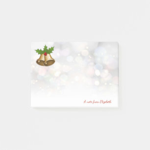 Prettig kerstfeest,Kerstbel,Bokeh-Personalisatie Post-it® Notes