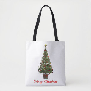 Prettig kerstfeest. Kerstboom Draagtas