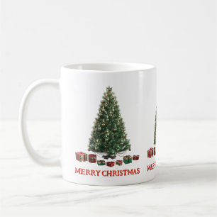 Prettig kerstfeest. Kerstboom (ontwerp 1) met cade Koffiemok