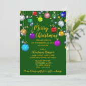 Prettig kerstfeest, kerstdiner kaart (Staand voorkant)