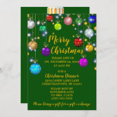 Prettig kerstfeest, kerstdiner kaart (Voorkant / Achterkant)