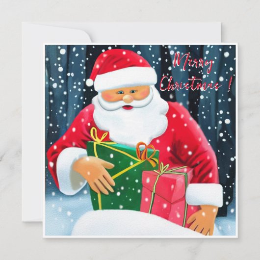 Prettig kerstfeest - Kerstman (Voorkant)