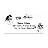 Prettig kerstfeest Kerstman Adres Noordpool Rubberstempel (Afrduk)