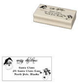 Prettig kerstfeest Kerstman Adres Noordpool Rubberstempel (Gestempeld)