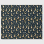 Prettig kerstfeest Kerstman Bel Geschenkverpakking Cadeaupapier (Vlak)