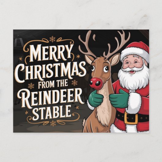 Prettig kerstfeest kerstman feestdagenkaart (Voorkant)