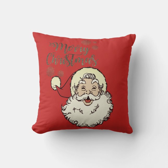 Prettig kerstfeest,Kerstman Kussen (Voorkant)