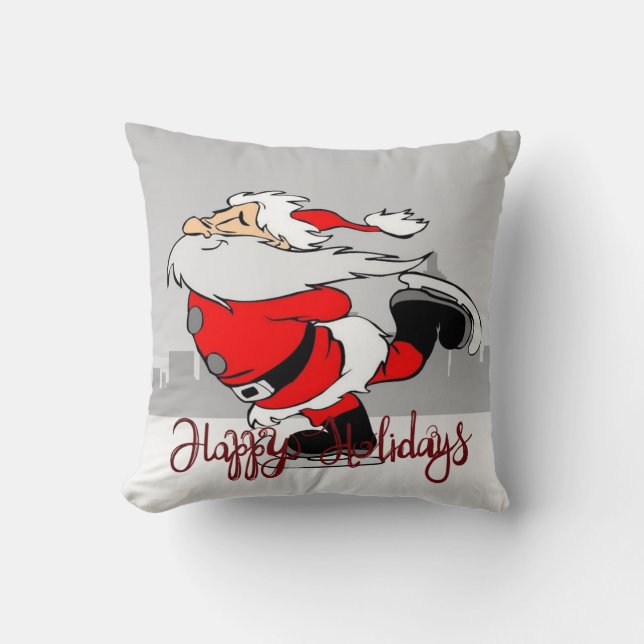Prettig kerstfeest, Kerstman Kussen (Voorkant)