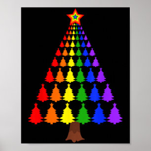 Prettig kerstfeest Kerstman Mens Lgbt Gay Pride Vl Poster