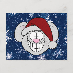 Prettig kerstfeest Kerstman Muis Screwball Graphic Briefkaart
