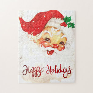 Prettig kerstfeest, Kerstman Retro Legpuzzel