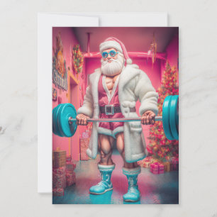Prettig kerstfeest Kerstman tilt meer dan cadeau Feestdagenkaart