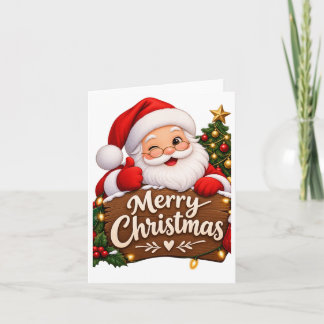 Prettig kerstfeest Kerstman Vakantie Cadeaubon Ont Feestdagen Kaart