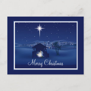 Prettig kerstfeest kerststal briefkaart
