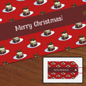 Prettig kerstfeest! Kerststol & Hulst Patronen Cadeaulabel