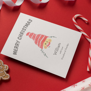 Prettig kerstfeest Kinderen Kerstman Feestdagenkaart
