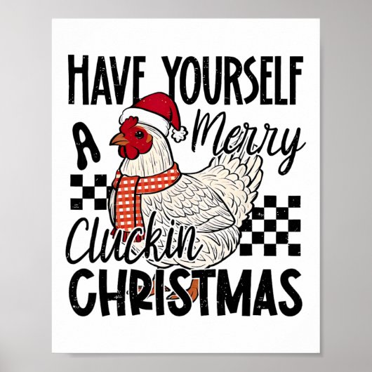 Prettig Kerstfeest Kip C Poster (Voorkant)