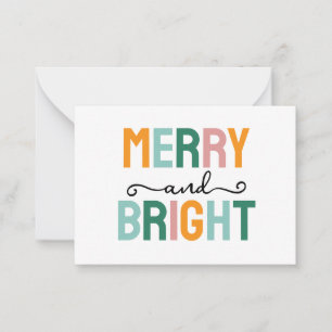 Prettig kerstfeest Klassiek Uniek Minimalistisch E Notitiekaartje