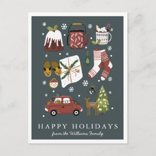 Prettig kerstfeest Klassieke Hygge Minimaalistis Briefkaart