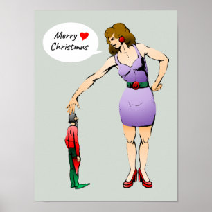 Prettig kerstfeest Kleine Elf Poster