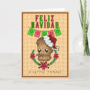 Prettig Kerstfeest - Kleine Tamale (geel) tweetali Feestdagen Kaart