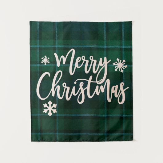 Prettig kerstfeest Kleine wandtapijt Wandkleed (Voorkant)