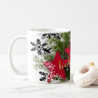 Prettig kerstfeest koffiekop koffiemok