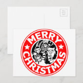 Prettig kerstfeest Krampus Logo Feestdagenkaart (Voorkant / Achterkant)