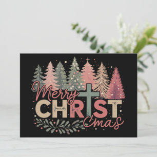 Prettig kerstfeest kruis geloof Jezus christelijk Feestdagenkaart