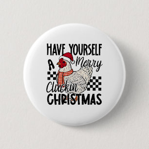 Prettig Kerstfeest Kuikentje C Ronde Button 5,7 Cm