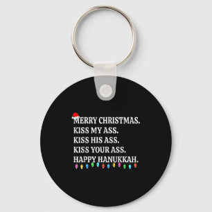 Prettig kerstfeest Kus mijn zijn jouw gelukkige Ha Sleutelhanger