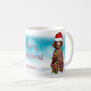 Prettig Kerstfeest Labrador Retriever Kerstman Koffiemok