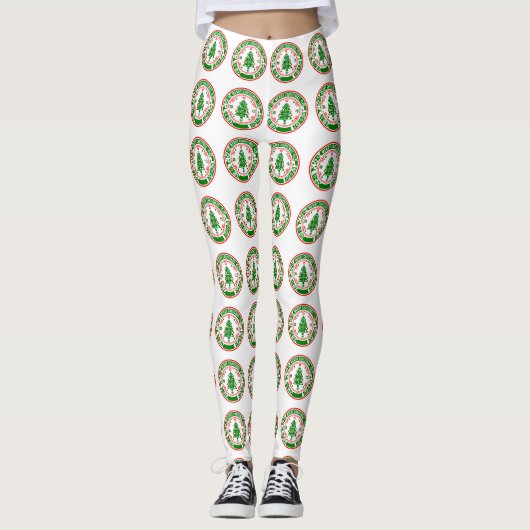 Prettig kerstfeest leggings (Voorkant)