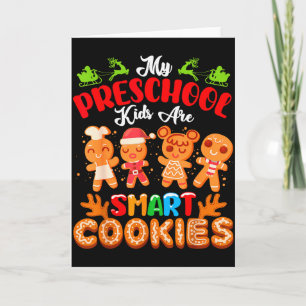 Prettig kerstfeest Leraar Mijn kleuters zijn slim Kaart